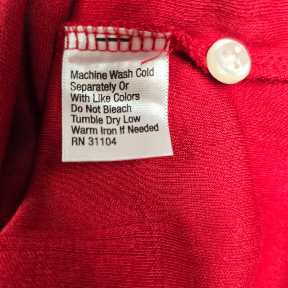 Saddlebred Mens XXL Red Long Sleeve Collared Polo Shirt Textured NWT Pullover - Picture 10 of 11